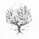 Cherry Blossom tree tattoo design idea