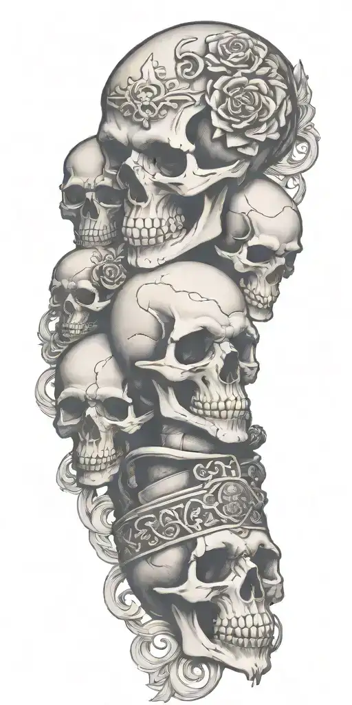 chess piece of a king with a skull and a black belt jiu jitsu tattoo design idea