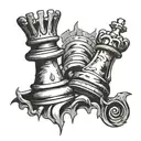 chess piece king only tattoo design idea