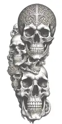 skulls with no markings tattoo design idea
