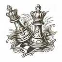 chess piece tattoo design idea