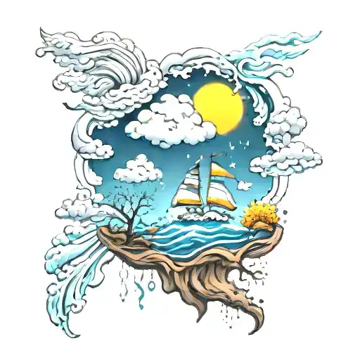weather the storm tattoo design idea