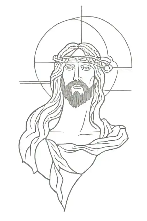 Jesus love tattoo design idea