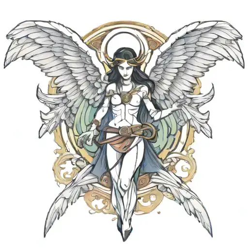 arc angel michael tattoo design idea