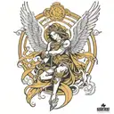 arc angel michael tattoo design idea