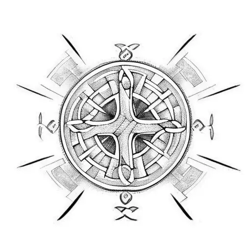 Celtic cross tattoo design idea