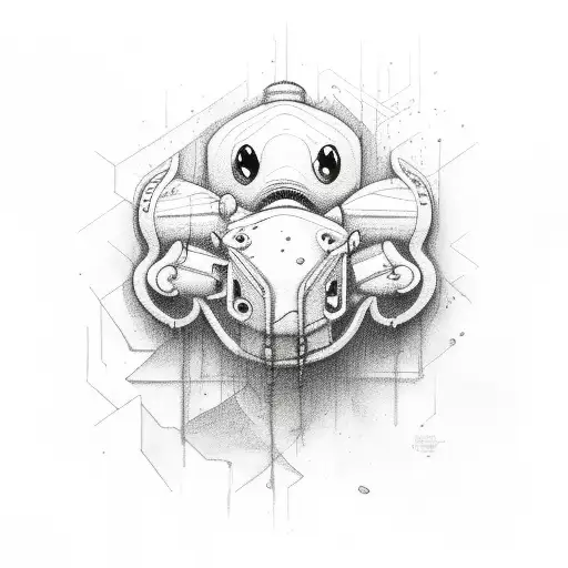 someone drowning  tattoo design idea