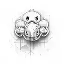 someone drowning  tattoo design idea
