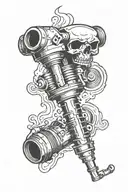 Tig torch and piston  tattoo design idea