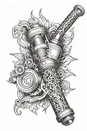 Tig torch and piston  tattoo design idea
