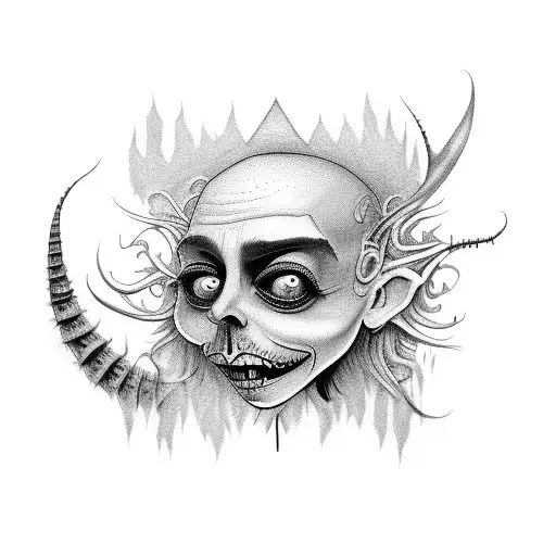 a world of Tim Burton characters  tattoo design idea
