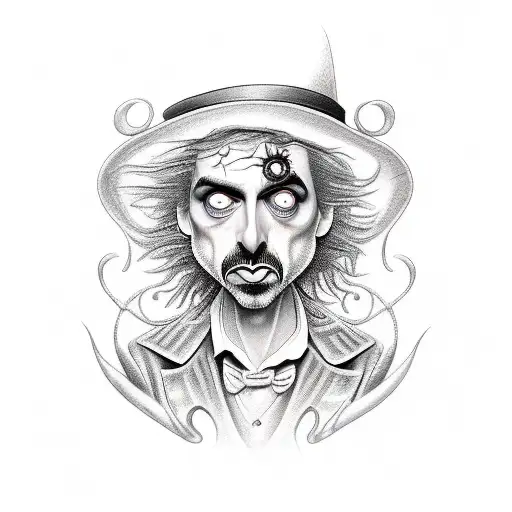 a world of Tim Burton characters  tattoo design idea
