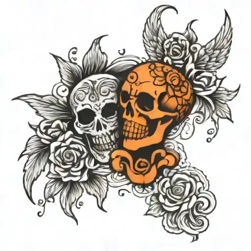 two metalheads in love you tattoo design idea