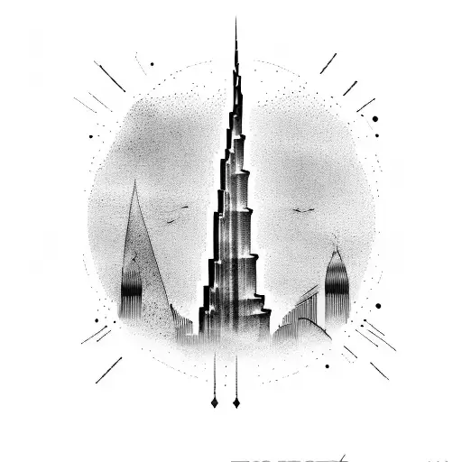Burj Khalifa tattoo design idea