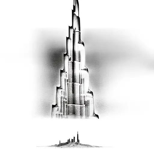 Burj Khalifa tattoo design idea