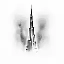 Burj Khalifa tattoo design idea
