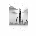 Burj Khalifa tattoo design idea