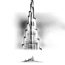 Burj Khalifa tattoo design idea