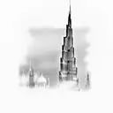 Burj Khalifa tattoo design idea