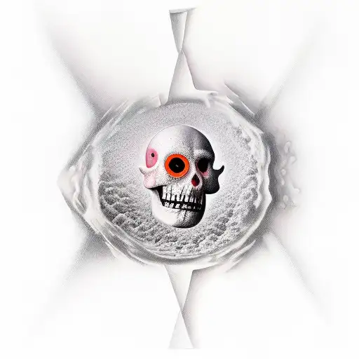 surreal figures tattoo design idea