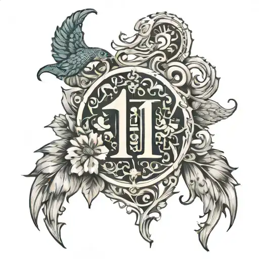 I need a tattoo idea involving the number 11 - the number 11 referring to numerology life path number 11 meaning  tattoo design idea