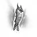 faith leg tattoo with Cardinal in it  tattoo design idea