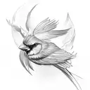 faith leg tattoo with Cardinal in it  tattoo design idea