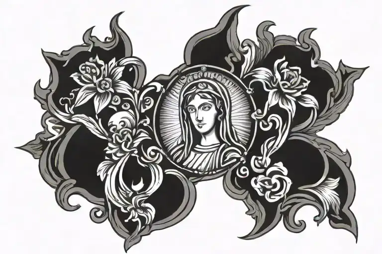 religious Mary tattoo design idea