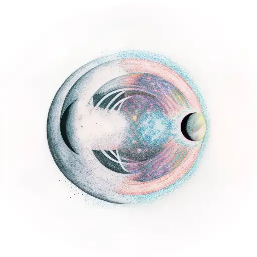 equinox and solstice and moon phases tattoo design idea