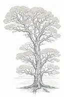 boab tree silhouette tattoo design idea