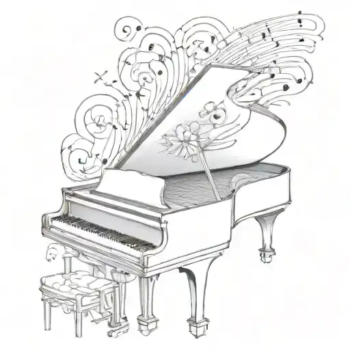 piano sheet music tattoo design idea
