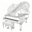 piano sheet music tattoo design idea
