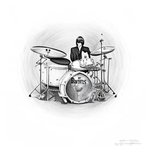 The Beatles Drum tattoo design idea