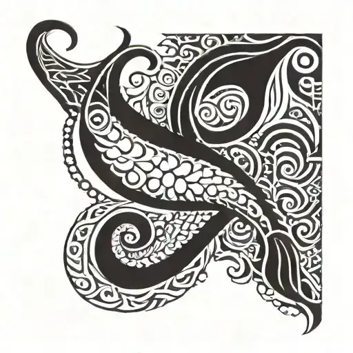 Māori fish hook  tattoo design idea