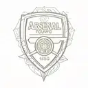 Arsenal FC logo tattoo design idea