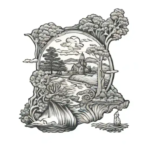 michigan and wisconsin tattoo design idea