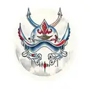 motorcycle venetian masks tattoo design idea