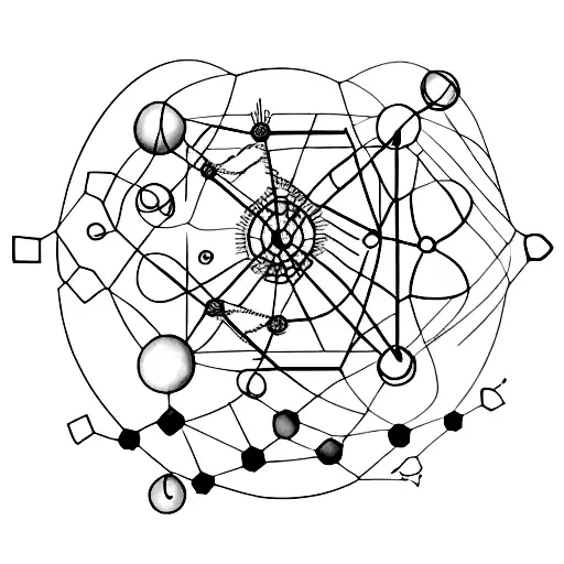 serotonine molecule music notes tattoo design idea