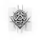 labyrinth  tattoo design idea