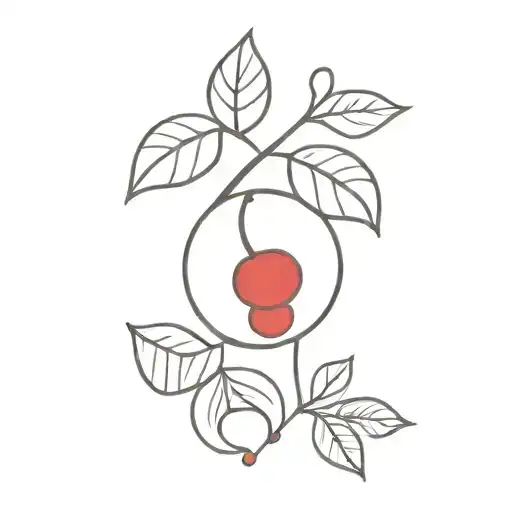 Ruby Cherry  tattoo design idea
