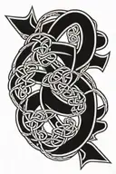 Celtic Dara knot intertwined tattoo design idea