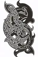 Celtic Dara knot intertwined tattoo design idea
