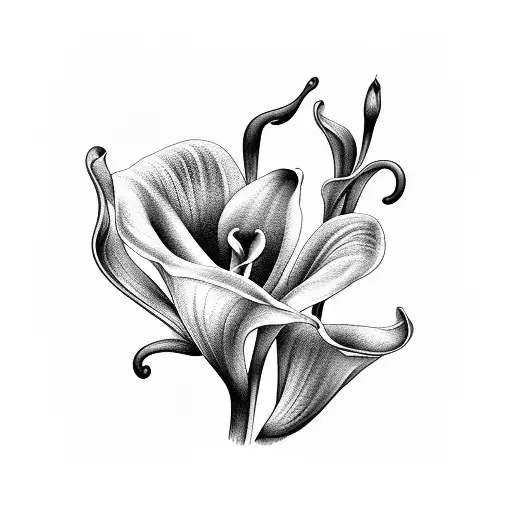 calla lily tattoo design idea