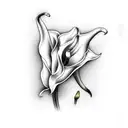 calla lily tattoo design idea