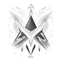 thin lightning bolts with clouds tattoo design idea