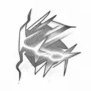 thin lightning bolts tattoo design idea