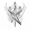 thin lightning bolts tattoo design idea