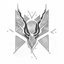 thin lightning bolts tattoo design idea