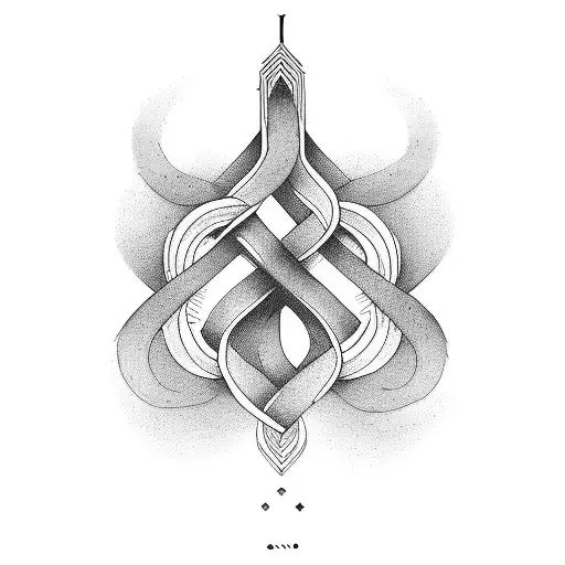 Infinity Symbol, tekst Aria  tattoo design idea