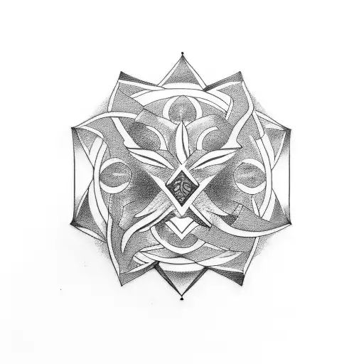 A tattoo design symbolizing the power of being the chosen one and the significance of vibration, frequency, and sound tattoo design idea